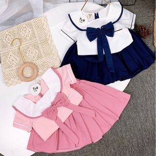 SET51- Váy cho bé, set đồng phục nữ sinh bé gái kiểu Hàn Quốc cho bé từ 12-25kg, Richkid123