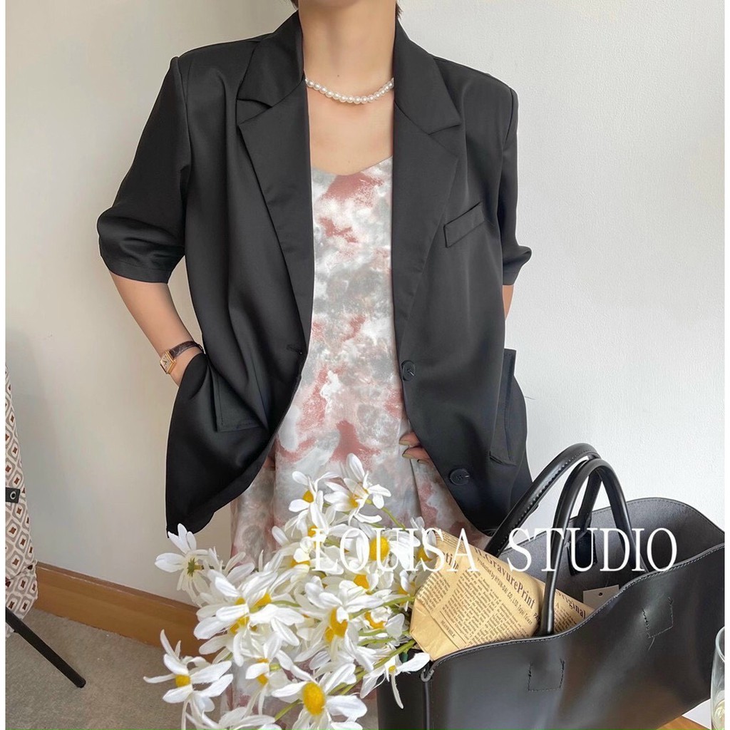 Áo Blazar Trơn hai khuy ( Chuẩn Hàng QC)