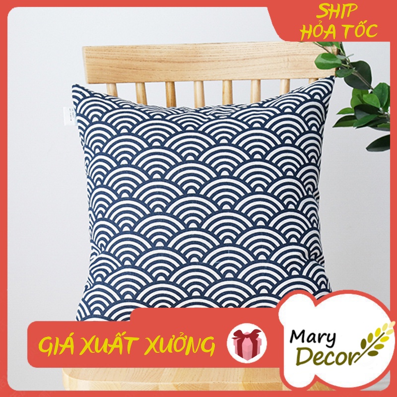 Gối tựa sofa Mary Décor - họa tiết Sóng cong G-G07