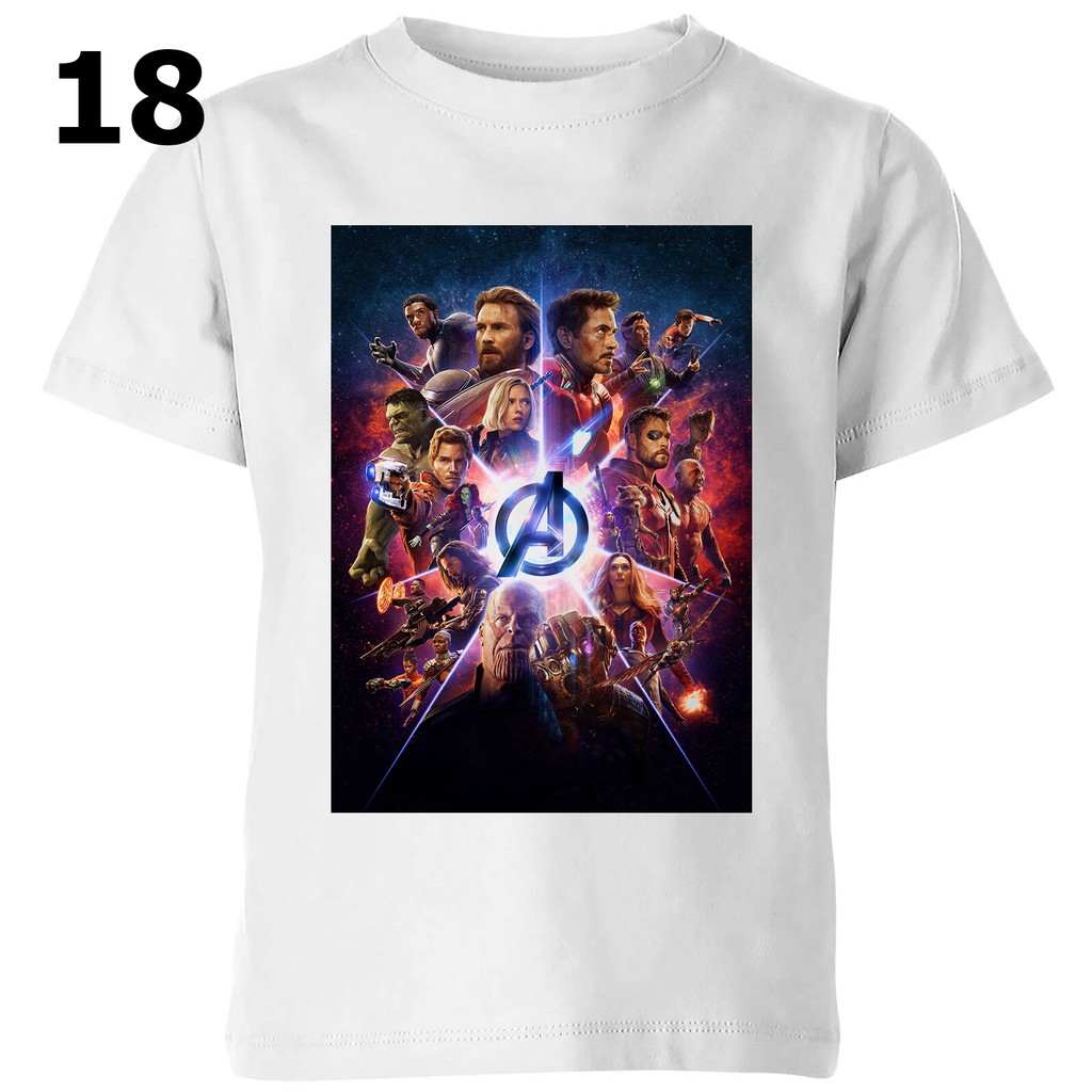 Áo Thun In Hình Avengers Ngắn Tay Cổ Tròn THOITRANG24H Cho Nam và Nữ Có Cả Size Trẻ Em