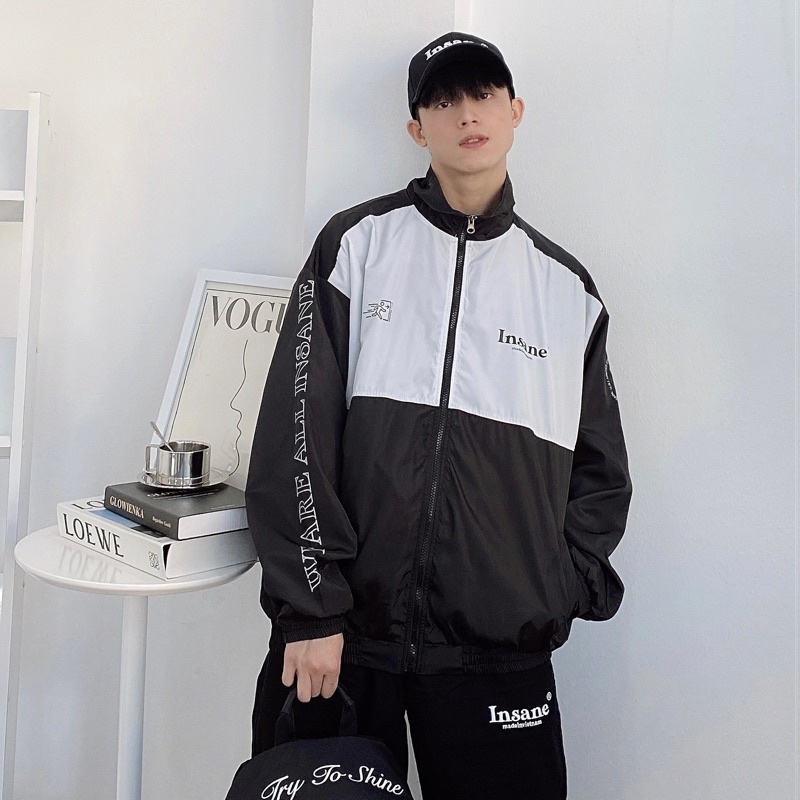 Áo Khoác Dù INSANE l WindBreaker B/W Jacket
