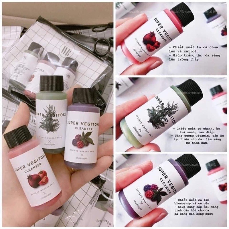 Sữa rửa mặt rau củ quả thải độc làm sạch  Super vegitoks cleanser Wonder bath | BigBuy360 - bigbuy360.vn
