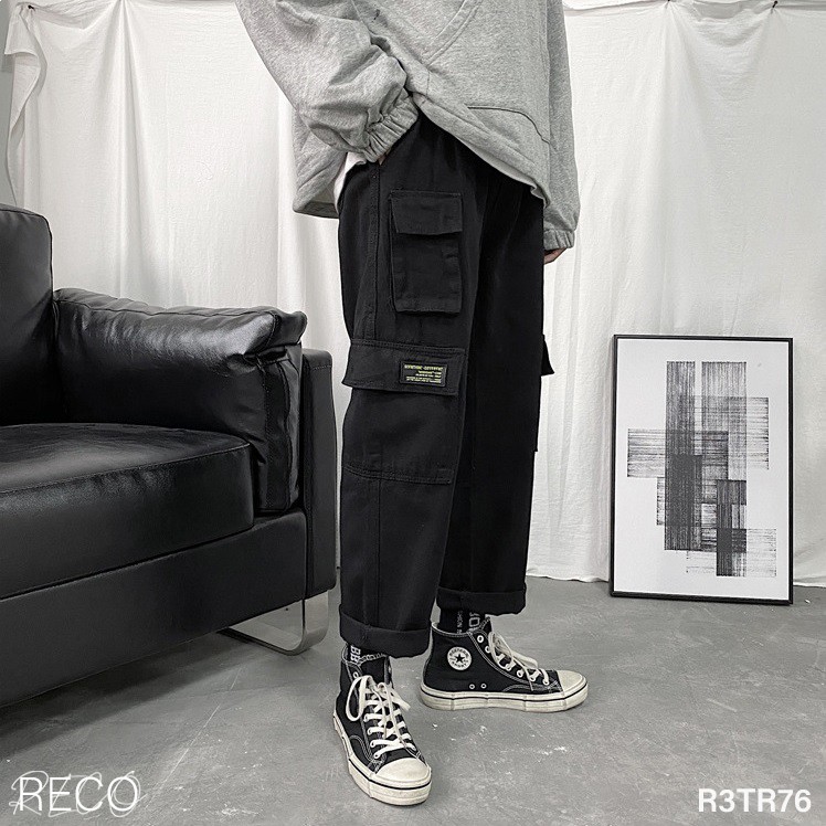 Quần vải nam nữ Hàn Quốc cao cấp dáng rộng Trousers Loose R3TR76 Unisex