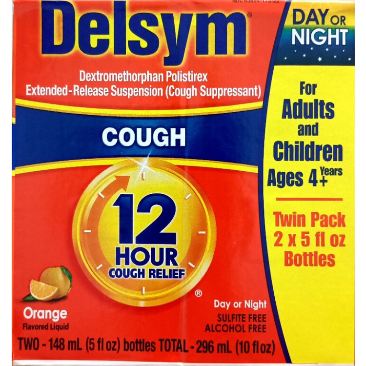 Siro giảm ho Delsym Couch 12 hrs 148ml cho người lớn và trẻ 4+