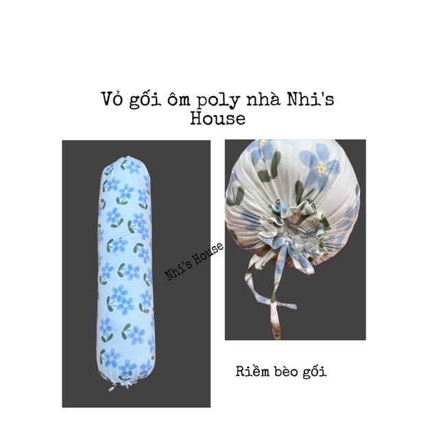 Vỏ gối ôm cotton tici riềm bèo kích thước 35x100 vải mềm mịn, không phai màu