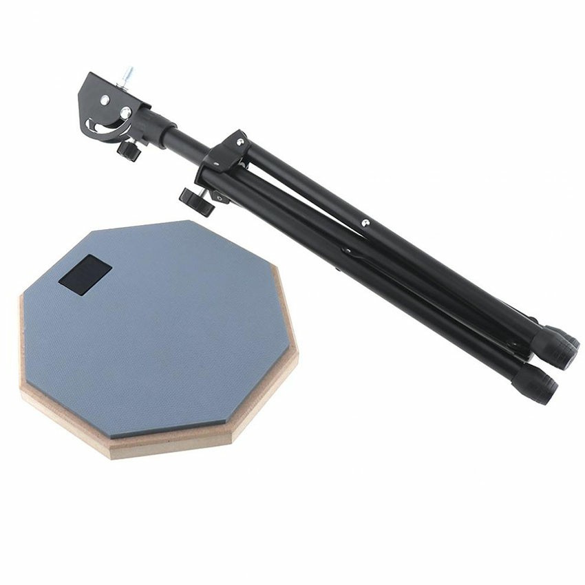 Bộ dụng cụ hỗ trợ luyện tập trống gồm mặt pad và chân