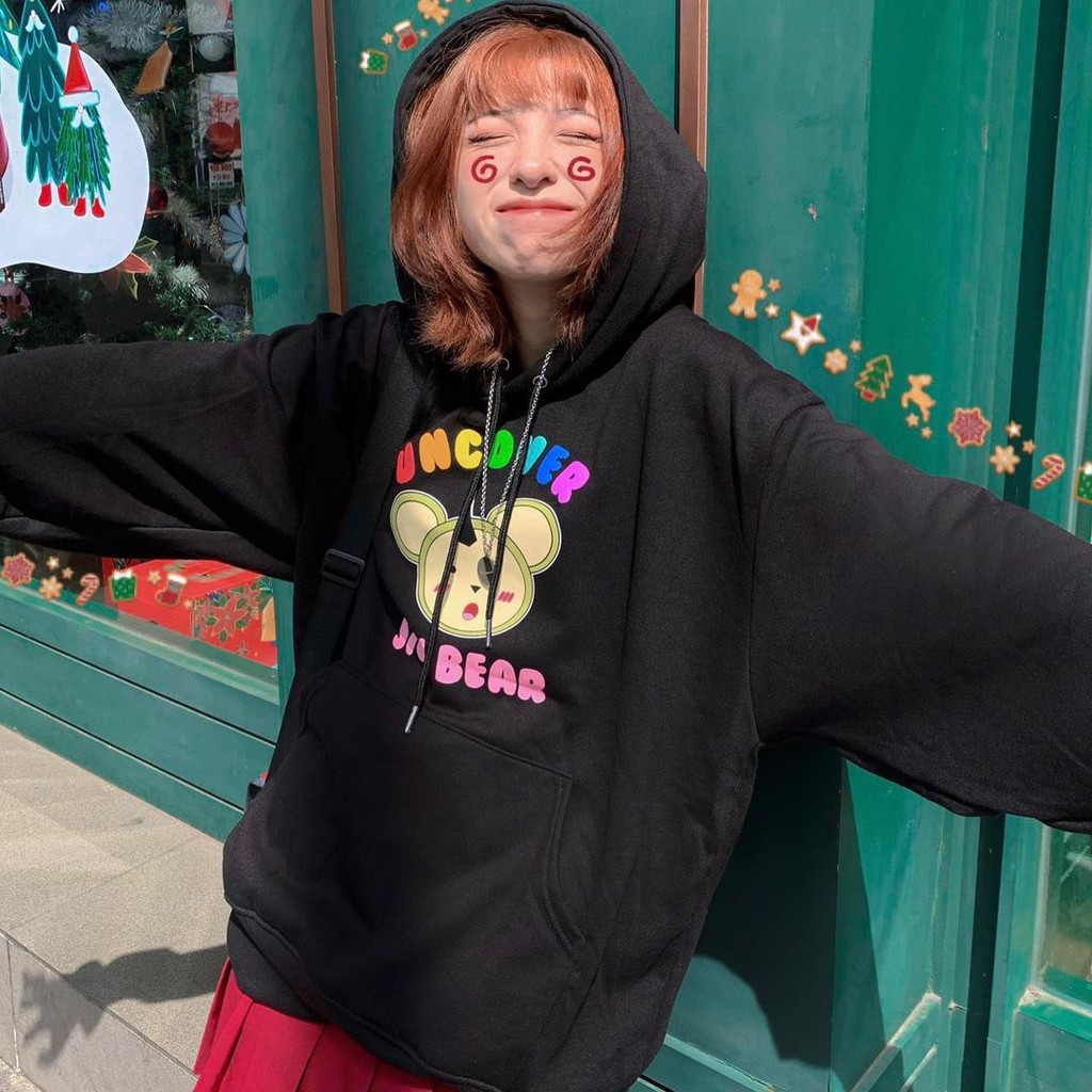 Áo Hoodie Nỉ Bông in UNCOVER MOKEY Form Rộng Unisex Nam Nữ Couple Ulzzang KUN | BigBuy360 - bigbuy360.vn