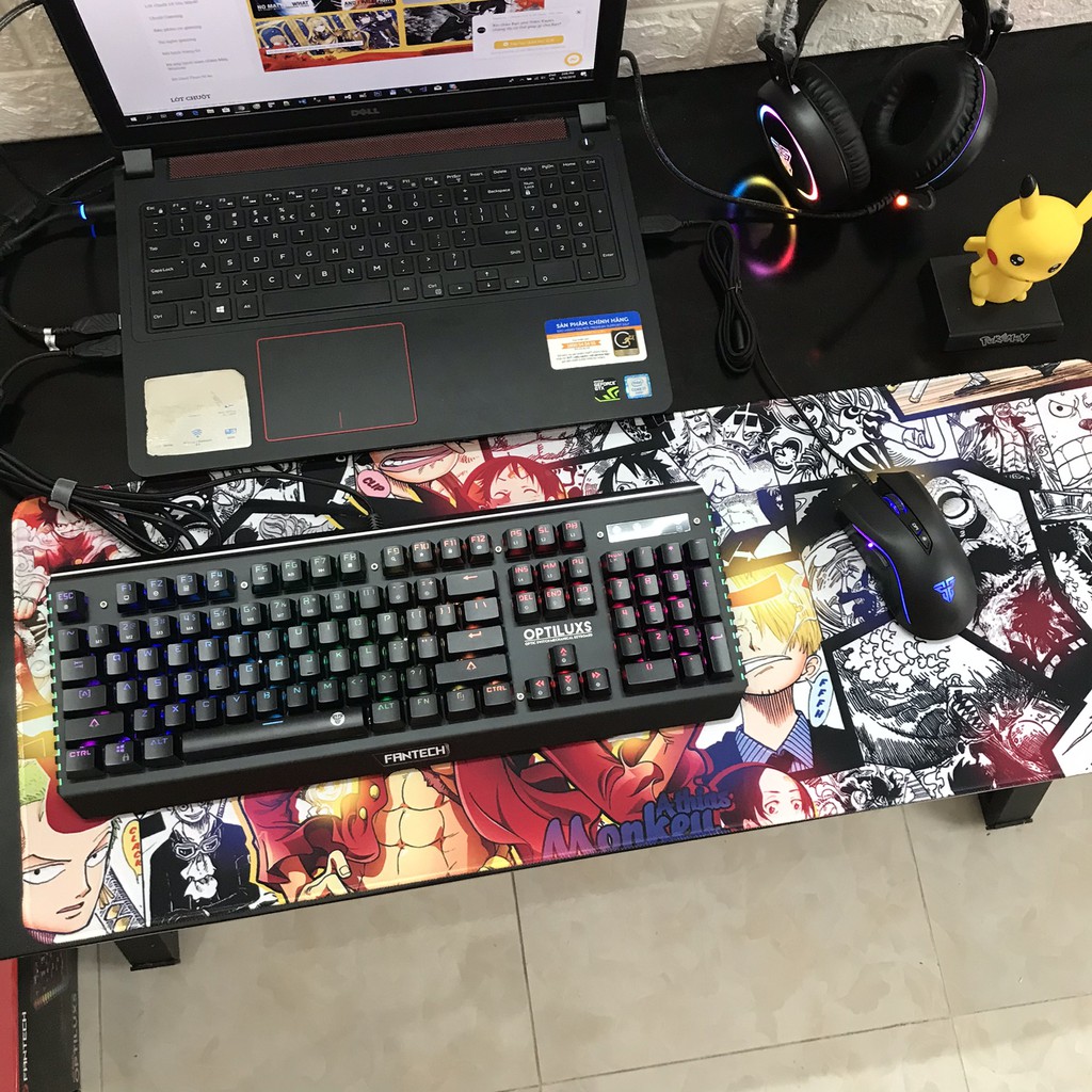 Pad chuột, tấm lót chuột cỡ lớn 80x30x0.3 cm [CHỐNG NƯỚC] mẫu Anime Kimetsu No Yaiba, ASUS ROG