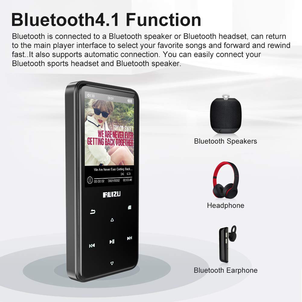 (QUÀ TẶNG 99K)Máy nghe nhạc Lossless Bluetooth Ruizu D10 (MP3, WMA, APE, FLAC, WAV,...), Dung lượng 16Gb