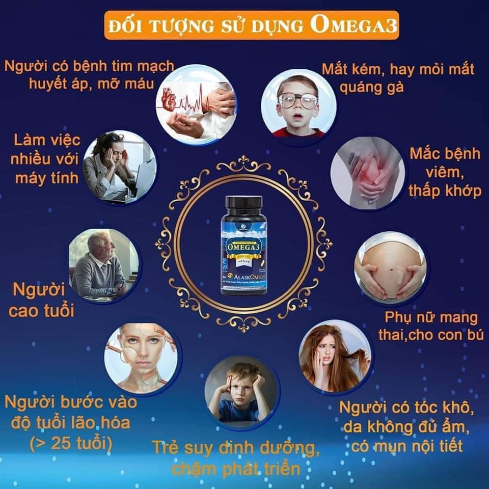 Viên uống dầu cá Omega 3 - VitaSignature AlaskOmega 3 của đức -Bổ sung Omega3, EPA, DHA , giảm mỡ máu , sáng mắt