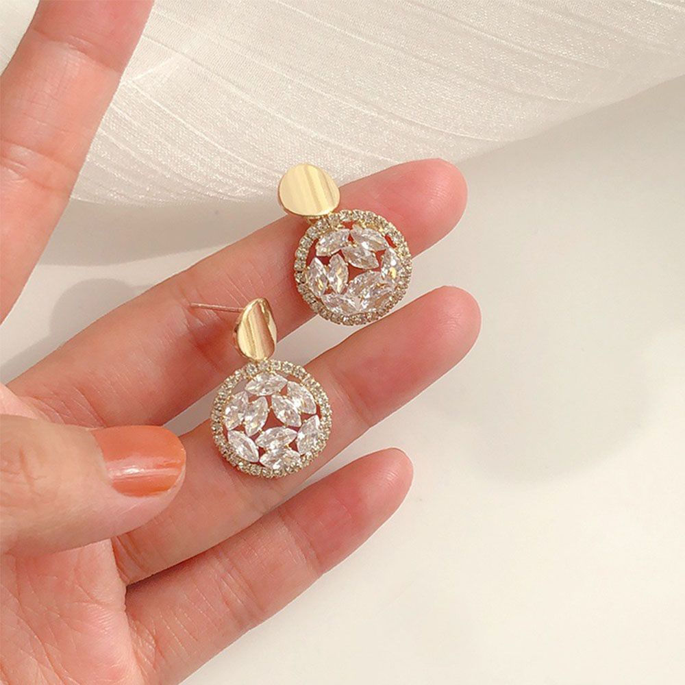 Bông tai tròn lượn sóng nhiều màu thời trang chất lượng cao S925 cho nữ