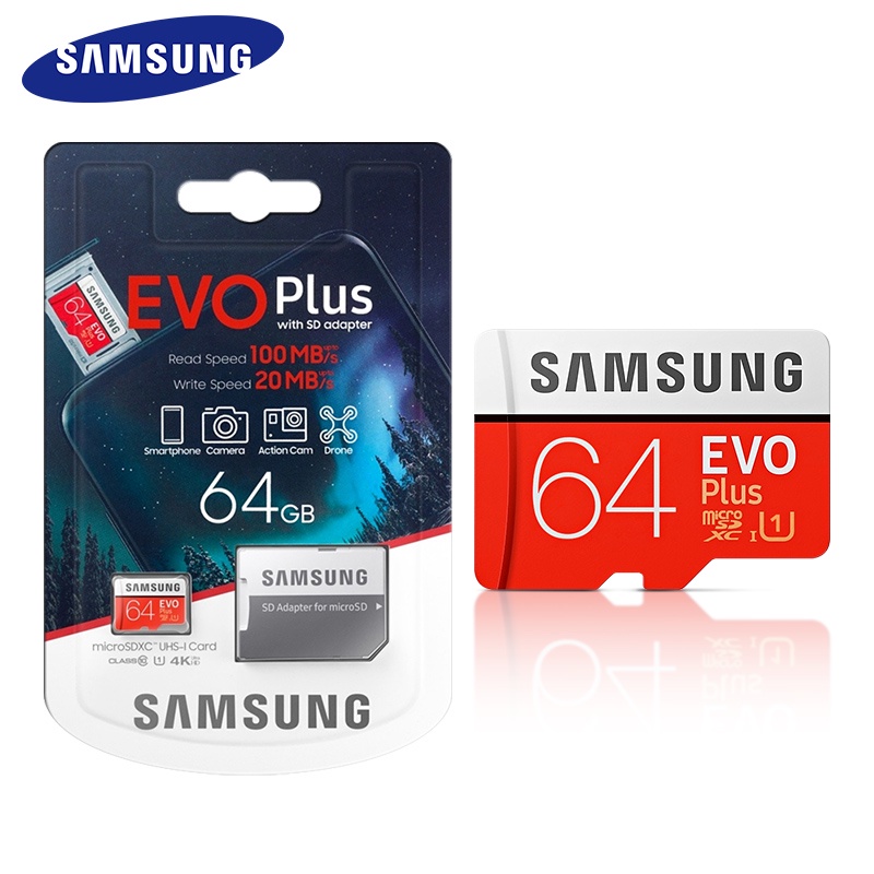 Thẻ nhớ SAMSUNG EVO 16G, 32G, 64G, 128G MicroSDHC Class10