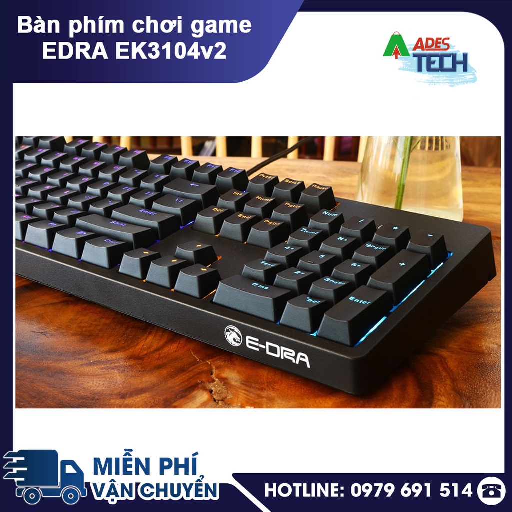 Bàn phím chơi game EDRA EK3104V2 Bàn phím cơ 104 phím full size