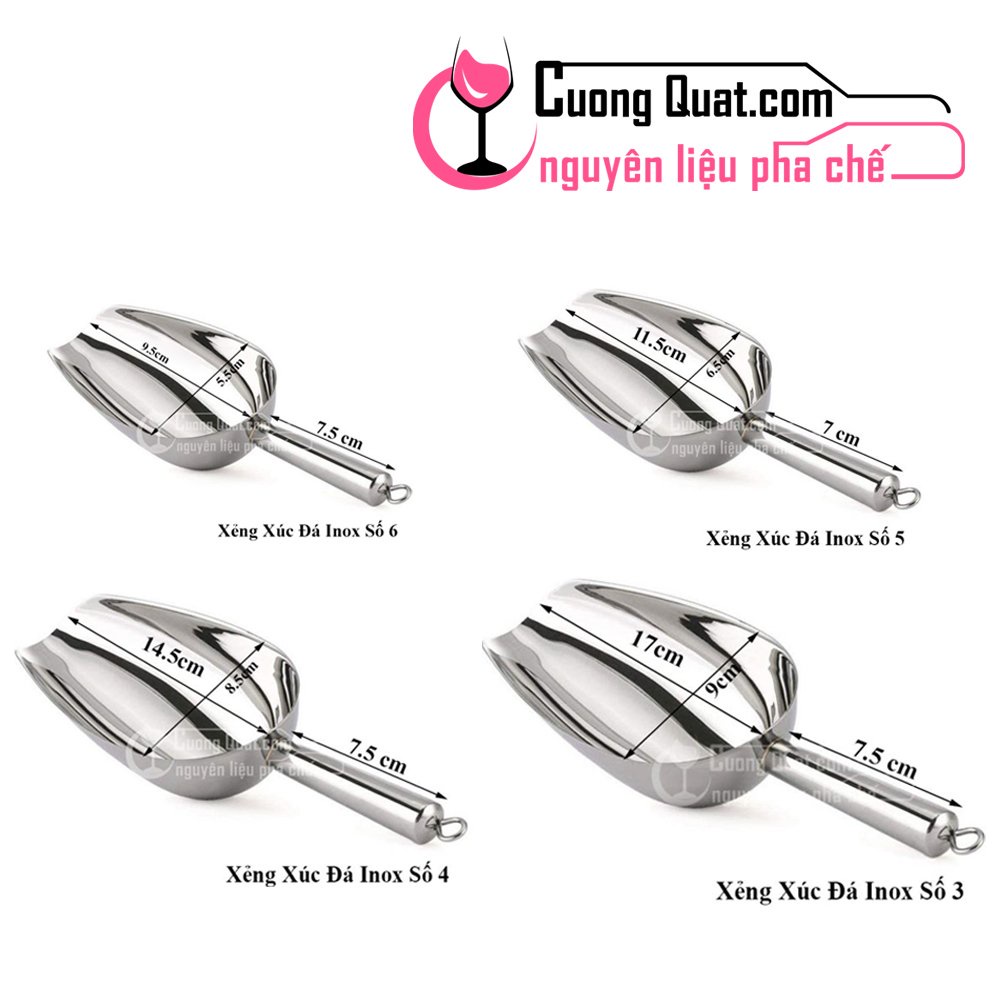 Xẻng Xúc Đá Innox Nhiều Kích thước
