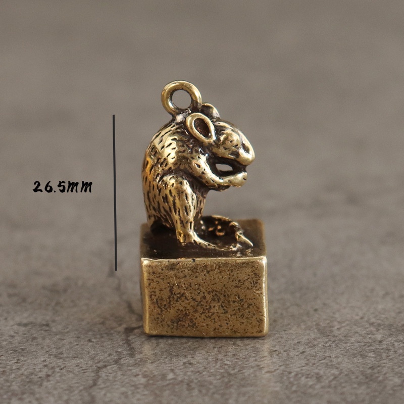 Con Dấu Mini Bằng Đồng Thau Hình Cung Hoàng Đạo Phong Cách Retro