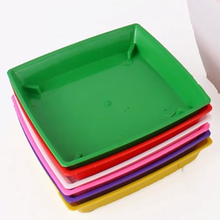 (có giá sỉ) Đĩa lót chậu vuông size 2, cỡ đĩa 14x14x3 cm, nhiều màu