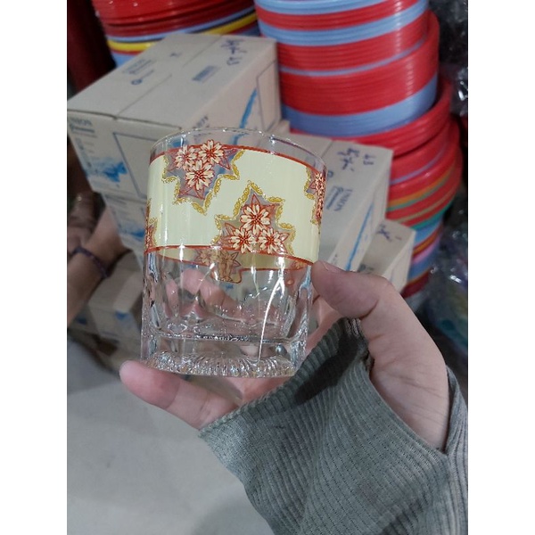 Bộ 6 cái cốc ly thủy tinh thái lan union cao cấp, ly thủy tinh uống nước, trà đá