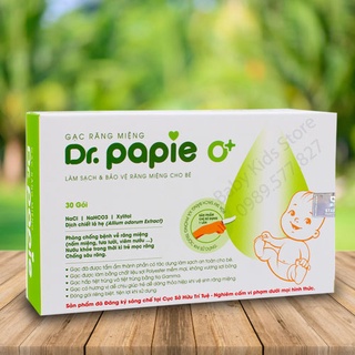 Gạc rơ lưỡi Dr Papie vệ sinh răng miệng Rơ lưỡi Dr Papie cho bé 30 gói