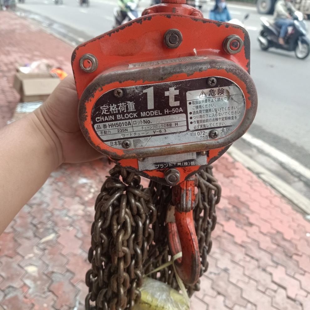 Pa lăng xích 1 tấn, 2 tấn hàng bãi nhật bảo hành 6 tháng cáp thép THÁI BÌNH VINA
