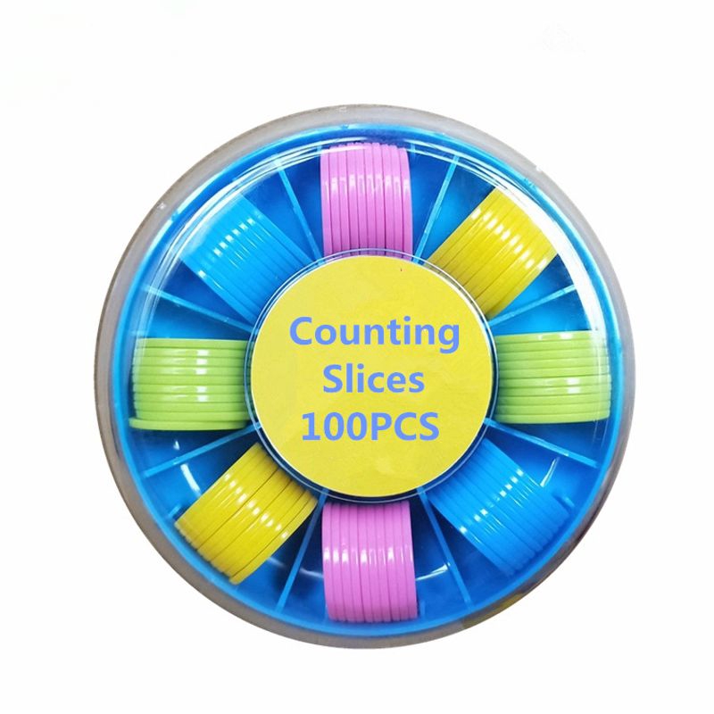 100Pcs Bingo Chips Game Tokens Counters Counting Chips Plastic Markers 25 mm Mixed Colors with Storage Box