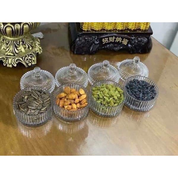Thố Thủy Tinh Đựng Mứt, Hạt Dưa
