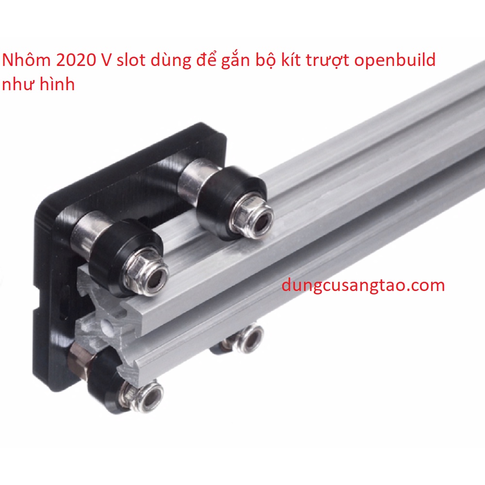 Nhôm định hình 2020 V slot dài 0.5m - Openbuilds