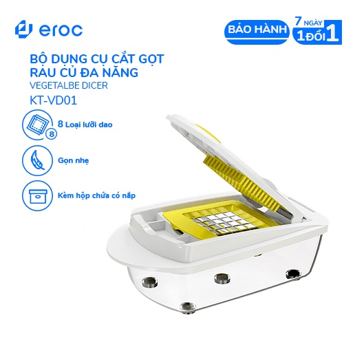 [Mã BMBAU50 giảm 7% đơn 99K] Bộ Dụng Cụ Cắt Gọt Rau Củ Quả Đa Năng Eroc VEGETALBE DICER V-KT-VD01 - Hàng Chính Hãng Eroc