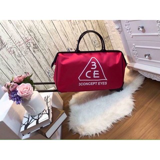 Túi du lịch 3CE hồng có tay kéo - Vali 3CE hồng