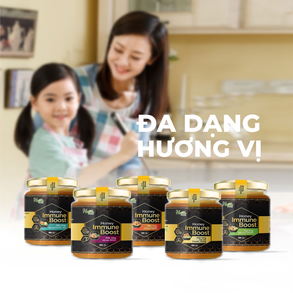 Mật ong Chiết xuất Immuneboost 650G HeVieFood tăng cường đề kháng