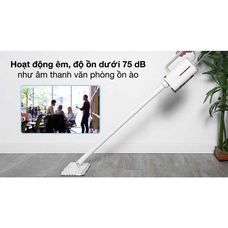 Máy lau nhà hơi nước Deerma ZQ600 trang bị 5 đầu bàn chải, chế độ kháng khuẩn cao cấp, bảo hành 12 tháng