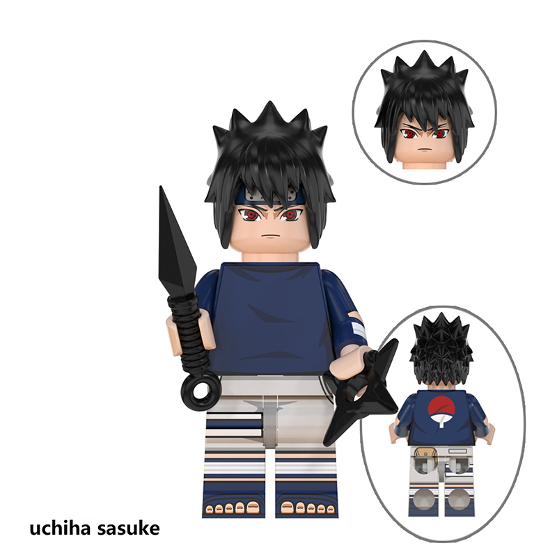NARUTO Mô Hình Đồ Chơi Lego Nhân Vật Uchiha Ompto Sasuke Kakashi