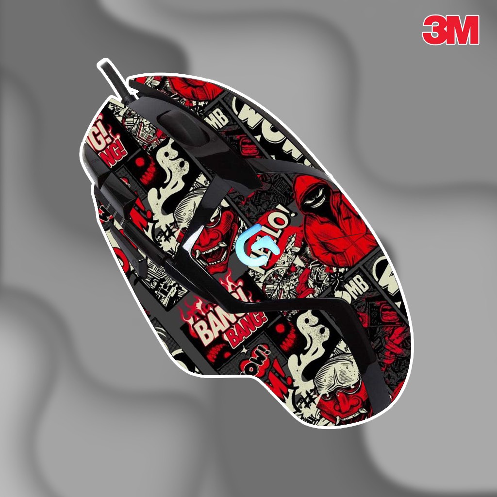 Miếng dán chuột máy tính - Skin 3M mẫu monster Japan - Sử dụng cho chuột Logitech MX master 2/3, chuột logitech G402/ G5
