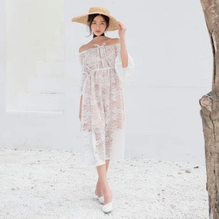 Váy trắng hội vũ freesize