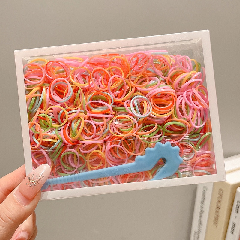 Set 1000 Dây Buộc Tóc Cao Su Sử Dụng Một Lần Thời Trang Cho Trẻ Em