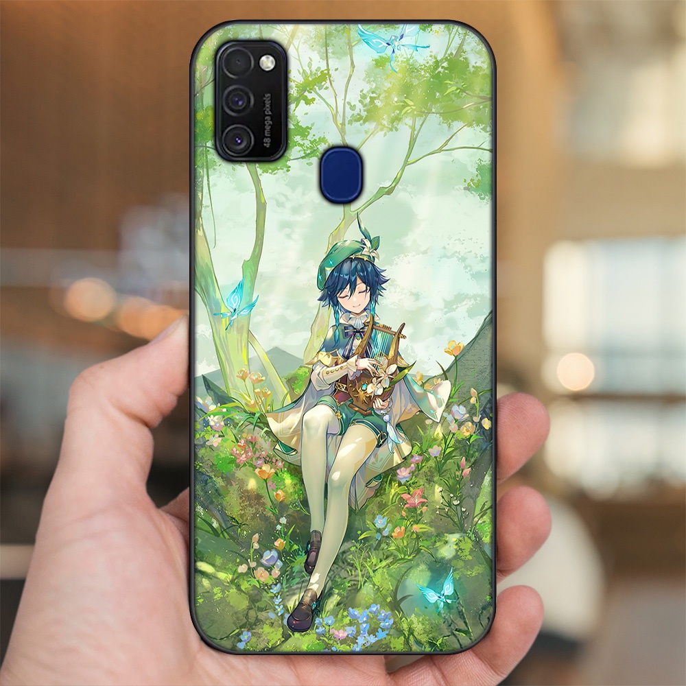 Ốp lưng Samsung M21, M30S viền đen in hình Venti Genshin Impact