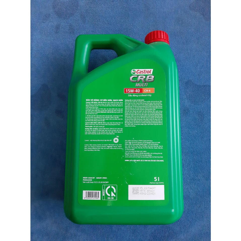 Dầu nhớt Castrol CRB Mutil 20W-50 CH-4, dầu nhớt chính hãng cho ô tô