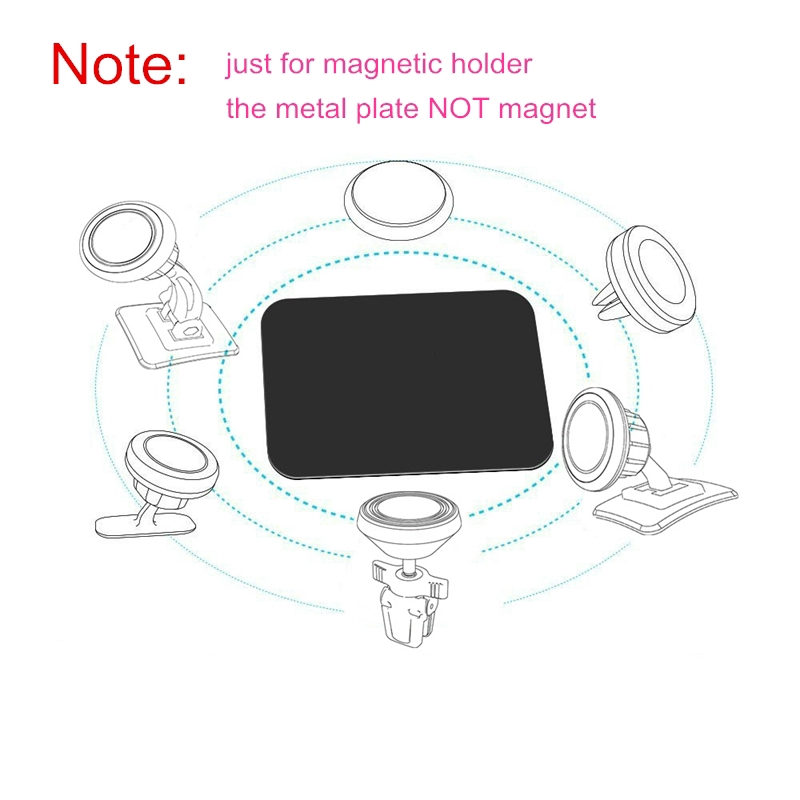 Tấm kim loại cho giá đỡ nam châm trên xe hơi + băng dính