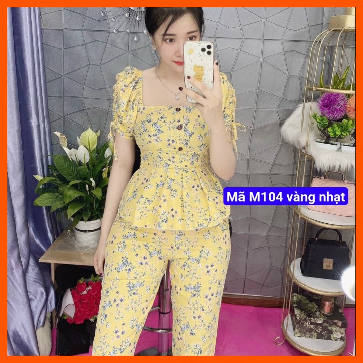 [ MÃ M104 ] Đồ Bộ Kiểu Nữ Xinh Đẹp , Chất Lụa Mềm Mát Fom Chuẩn Sang . ĐỒ BỘ MẶC NHÀ ĐẸP