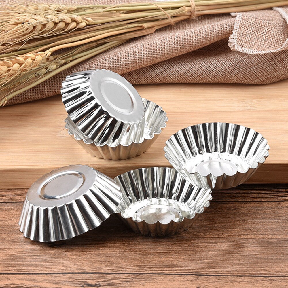 Bộ 10 Khuôn Nhôm Làm Bánh Tart Trứng