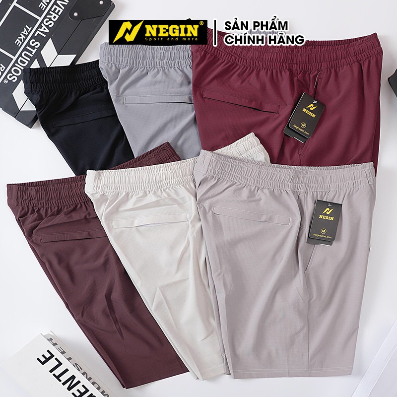 Quần short thể thao Negin dáng Regulr Fit dáng suông nhẹ, vài dệt Gro-tex mềm, co giãn, chắc chắn, thấm hút mồ hôi QG102