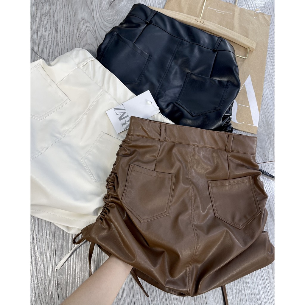 Váy Da Nữ Kiểu Nhún Có Dây Rút 2 Bên Hông Dáng Váy Chữ A Cá Tính THUS V1Q01 | BigBuy360 - bigbuy360.vn