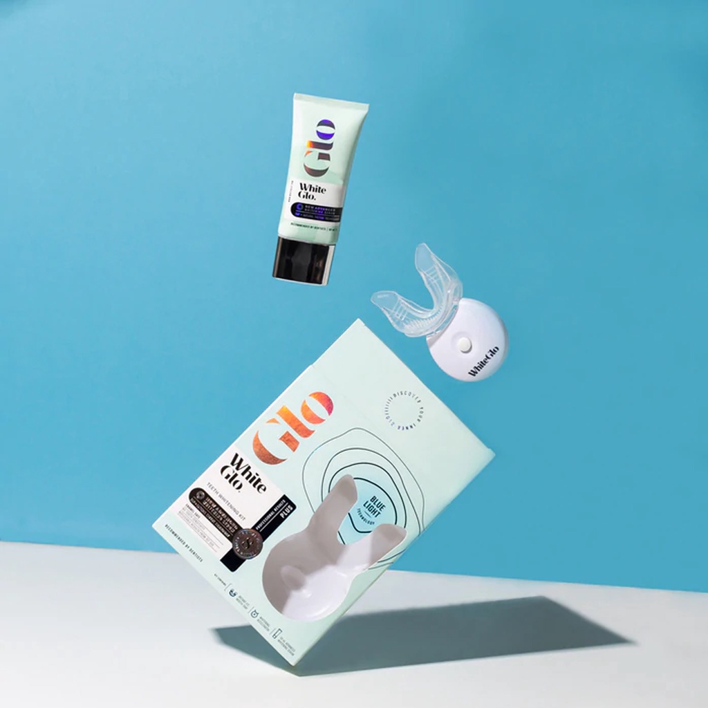 Máy làm trắng răng bằng ánh sáng xanh [CHÍNH HÃNG] White Glo Plus Whitening Kit [Mẫu Mới]