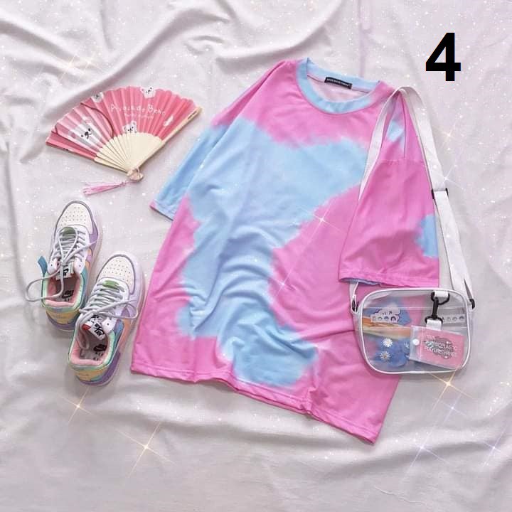 [5 MẪU] Áo tay lở 3D loang màu hot trend Tie Dye unisex