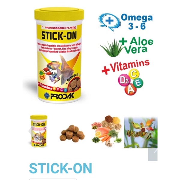 THỨC ĂN VIÊN DÁN HỒ CÁ PRODAC STICK-ON