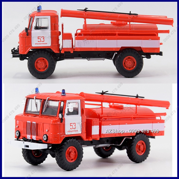 Mô Hình Hoàn Thiện Xe Tải Cứu Hỏa Gaz 6x6 Ac-30 - Tỉ Lệ 1:43 - Modimio