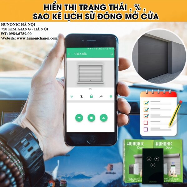 Công tắc thông minh điều khiển cửa cuốn trên điện thoại chính hãng việt nam