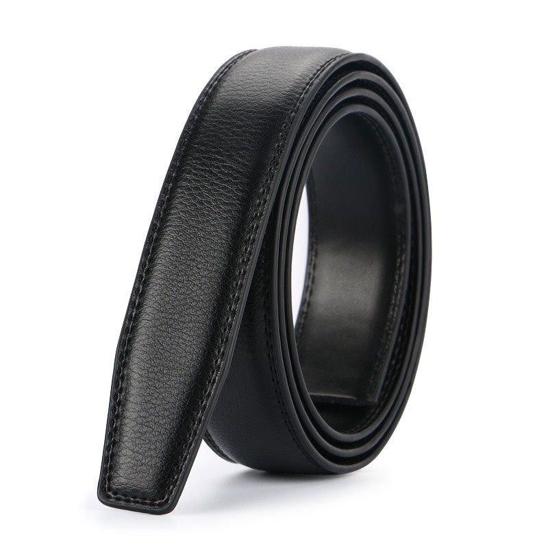 Thắt Lưng Nam Da Bò Tự Động DT31 Bản Rộng 3.1cm Hai Màu Đen Nâu Không Mặt Khóa