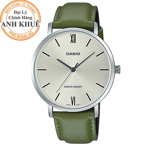 Đồng hồ nam dây da Casio Anh Khuê MTP-VT01L-3BUDF