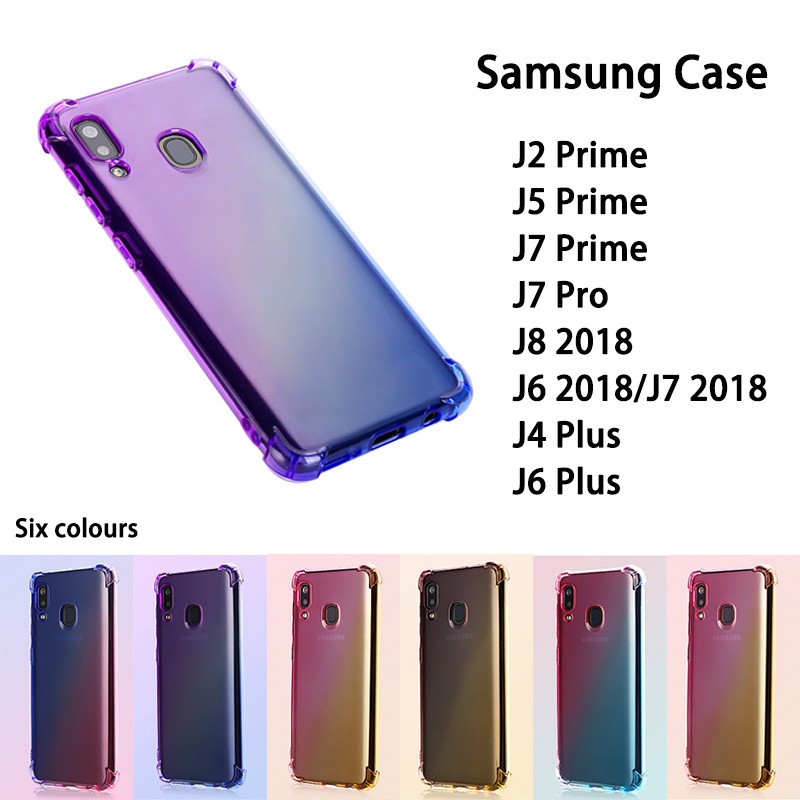 Cladding Samsung Galaxy J2Prime 2017 G530 J2 Pro 2018 J2Core Samsung Bumper J4 Core Gradient Color Soft and Shockproof