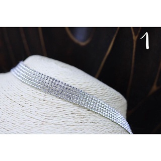 vòng cổ đính đá, dây chuyền ngắn ôm sát cổ, choker sang chảnh phong cách hàn quốc